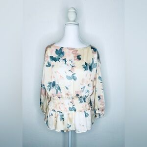Ryegrass Women's Blouse Floral Sun-kissed 3/4 Sleeve